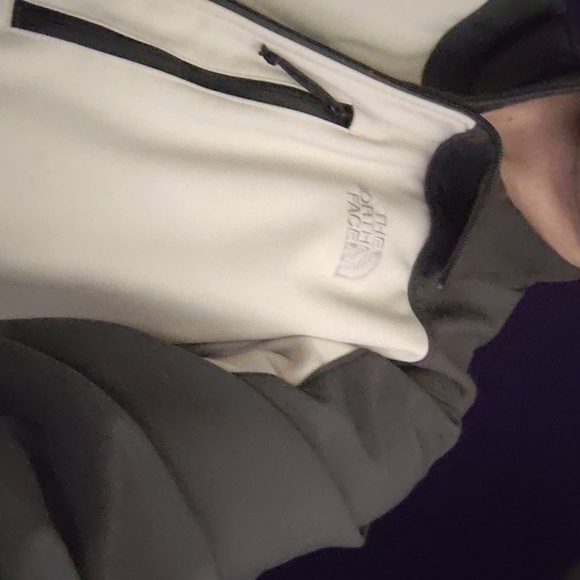 North Face jacket grey and white ZIP UP XL CLEAN MINT CONDITION LOGO FR&R - Picture 5 of 8